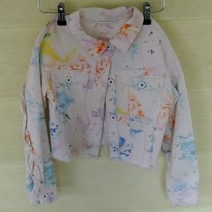Art Class Rainbow Marble Jacket Size Medium